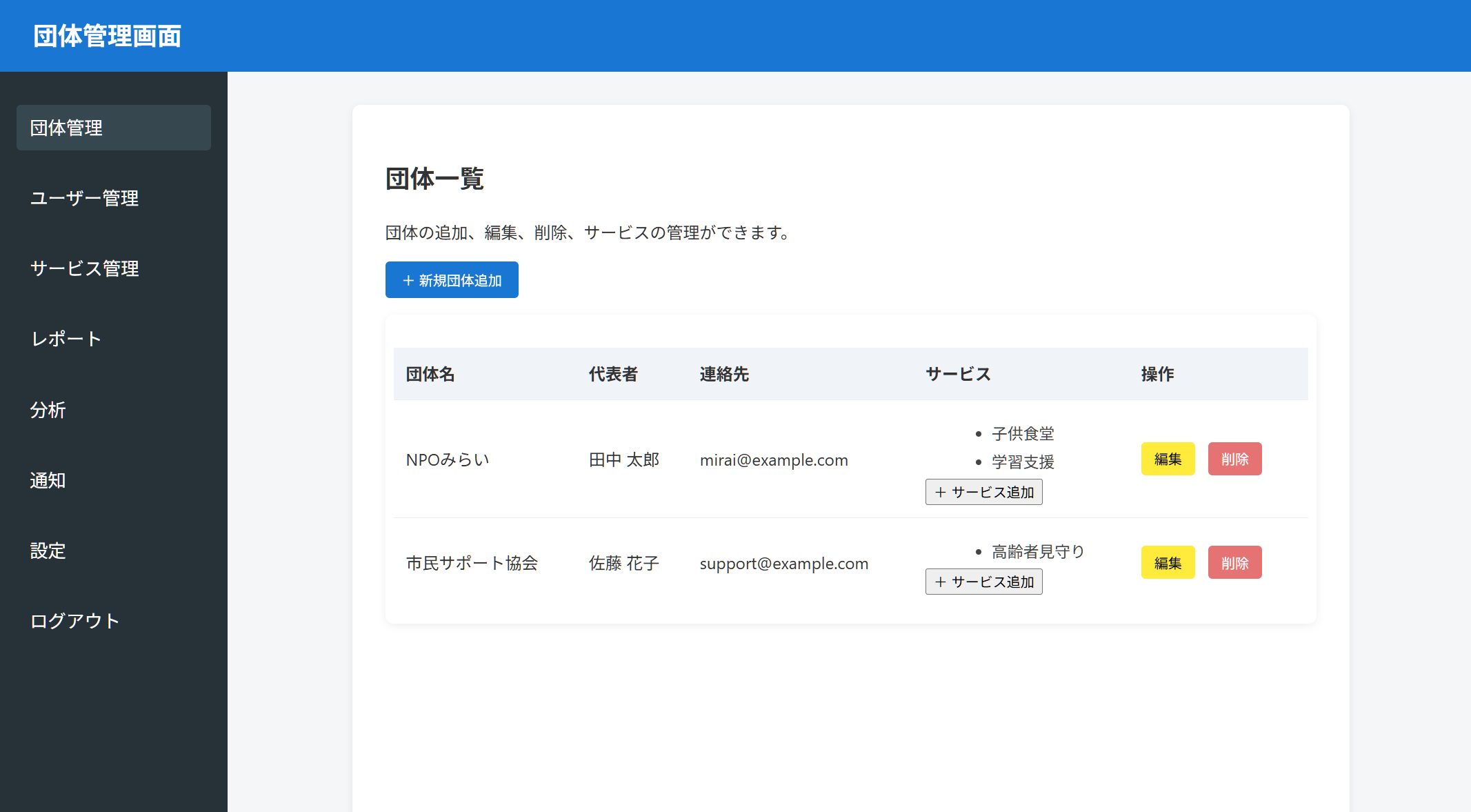 イベント管理システム